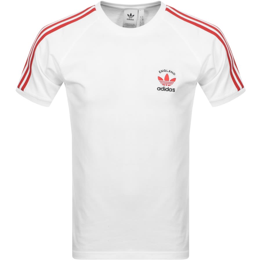Alternative Image for ProductAdidas Originals 3 Stripe England T Shirt White1